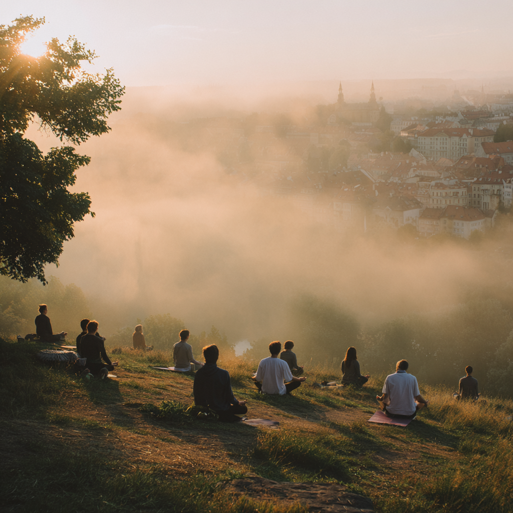 Skupinová jógová lekce