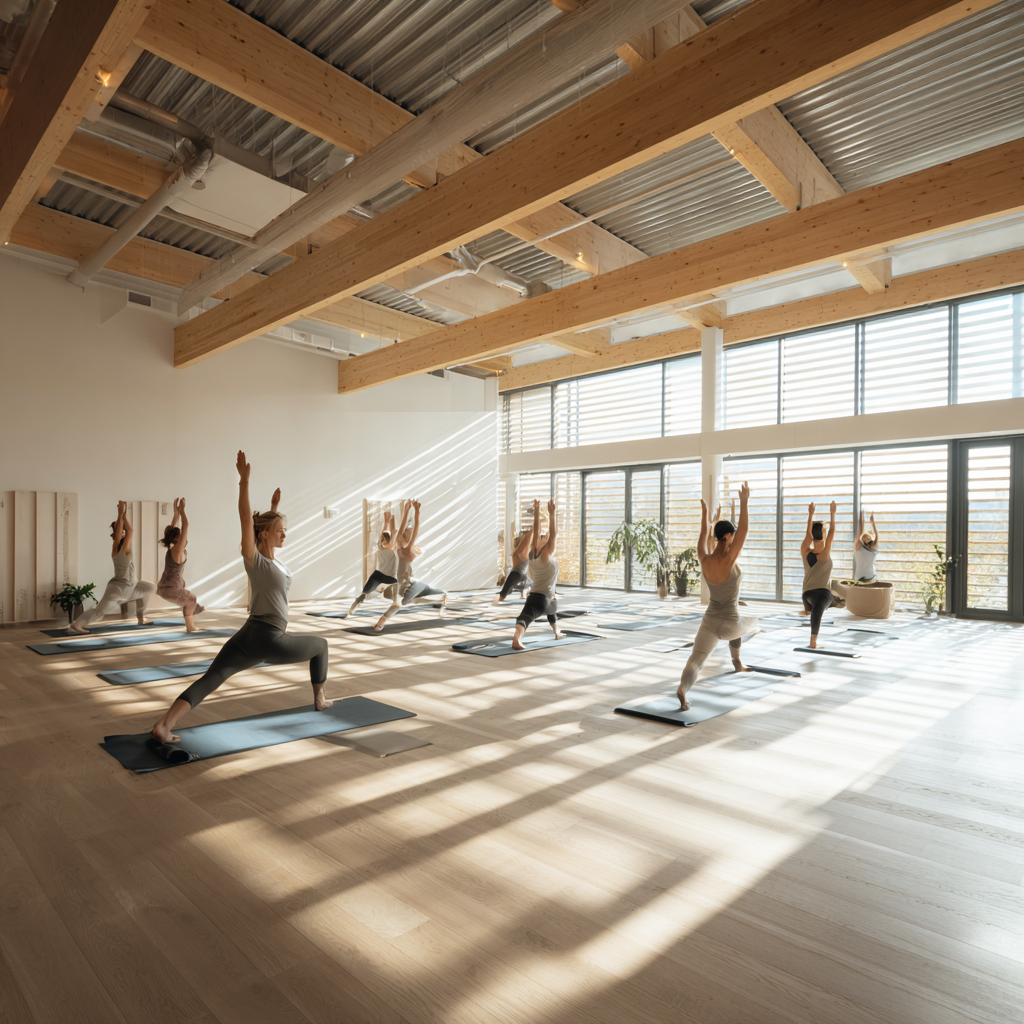 Jógové studio interiér